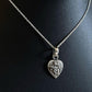 Heart-Shaped Radha Krishna Silver Pendant