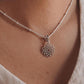 Lotus Mandala Silver Pendant with Intricate Design