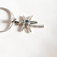 Elegant Blue Topaz Silver Pendant with Palm Tree Design