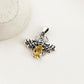 Beautiful silver pendant with a bee design and bright citrine stone.