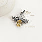 Charming bee design citrine silver pendant with vibrant gemstone.