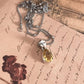 Handcrafted silver pendant with a beautiful pear cut citrine stone