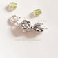 Lady Bug Flower Silver Charm with Intricate Detailing