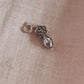 Sterling Silver Lady Bug Flower Charm for Jewelry