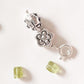 Charming Lady Bug and Flower Silver Pendant