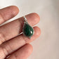 Sterling Silver Malachite Pear Rawa Pendant for Unique Style