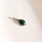 Charming Malachite Pear Rawa Silver Pendant for Timeless Fashion