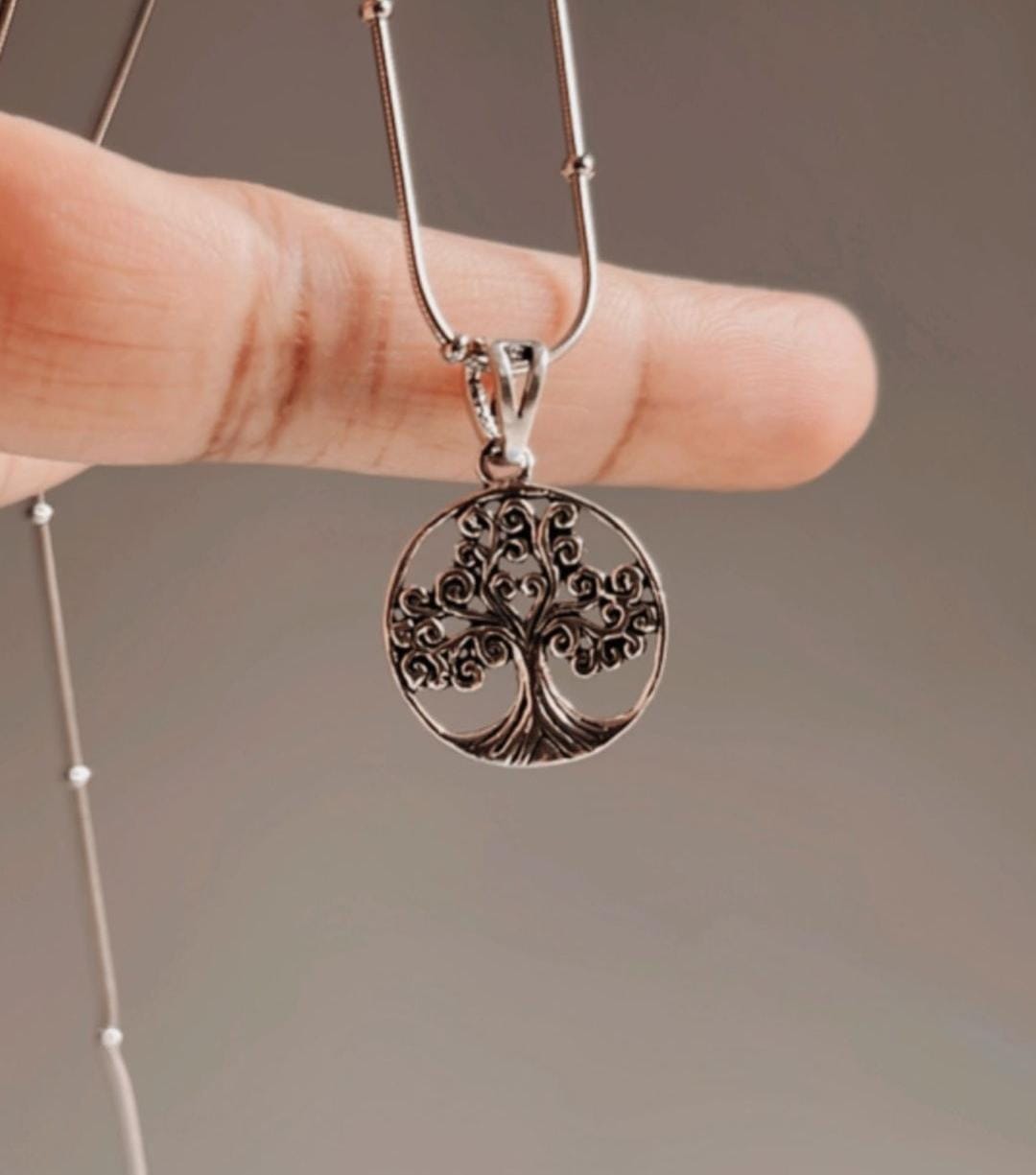 Symbolic Tree of Life pendant in sterling silver