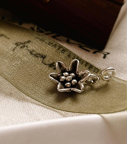 Flower Rawa Charm Silver Pendant