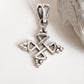 Traditional Kolam-inspired tribal silver pendant