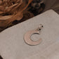 Simple Plain Crescent Moon Pendant in Silver