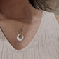 Elegant Crescent Moon Pendant in Sterling Silver