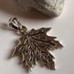 Handcrafted Maple Leaf Silver Pendant with Detailed Craftsmanship