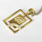 Shree CZ gold plated silver pendant