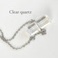 Elegant necklace featuring clear quartz pencil crystal pendant