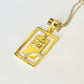 Elegant gold plated silver pendant with Shree symbol and CZ