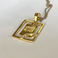 Sterling silver Shree pendant with cubic zirconia and gold plating
