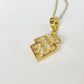Elegant Karma Gold Plated Silver Pendant Necklace