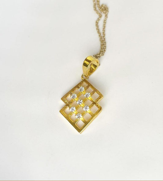 Gold Plated Silver Pendant with Karma Design