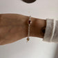 Elegant Citrine 3 Stone Silver Bracelet