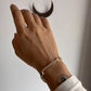Handcrafted 3 Stone Citrine Silver Bracelet