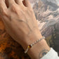 3 Stone Citrine Silver Bracelet for Abundance