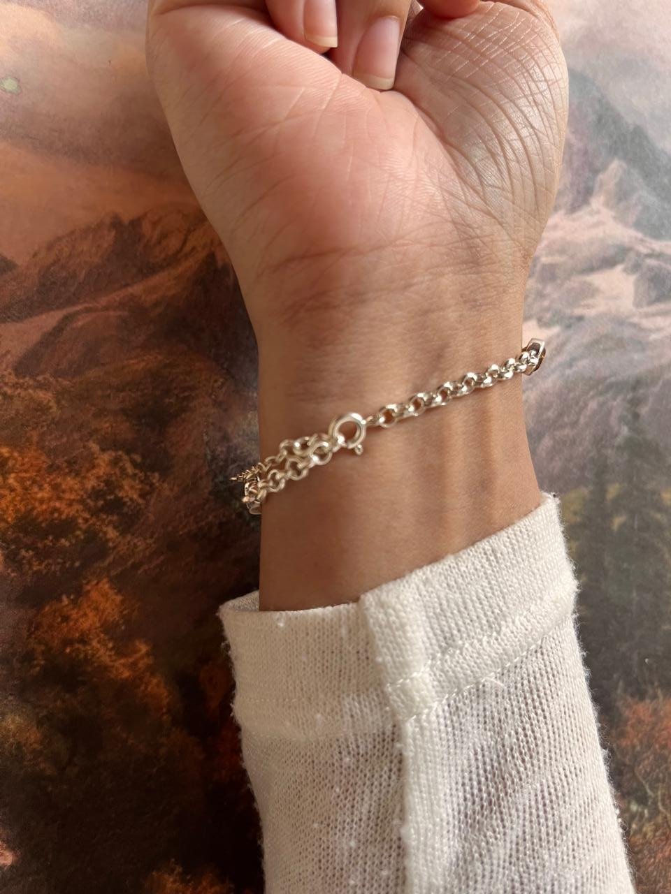 3 Stone Citrine Bracelet in Silver Setting