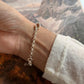 Handcrafted 3 Stone Citrine Silver Bracelet