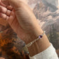 Elegant Amethyst 3 Stone Silver Stack Bracelet