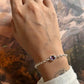 Amethyst and Silver 3 Stone Stack Bracelet for Energy