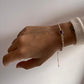 Silver Bracelet with 3 Amethyst Gemstones in Stackable Design