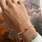 Silver Bracelet with 3 Carnelian Stones