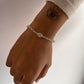 Moonstone and Silver 3 Stone Bracelet for Healing