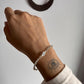 3 Stone Moonstone Bracelet in Silver Setting