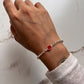 3 Stone Carnelian Bracelet in Silver Setting