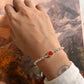 Silver Bracelet with 3 Carnelian Stones