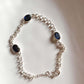3 Stone Labradorite Bracelet in Silver Setting