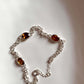 Citrine Crystal 3 Stone Silver Bracelet for Jewelry