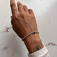 Elegant Labradorite 3 Stone Silver Bracelet