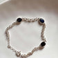 3 Stone Labradorite Silver Bracelet for Intuition and Protection