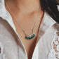 Elegant green onyx gemstone necklace in sterling silver