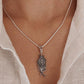 Silver Pendant with Mor Pankh (Peacock Feather) Motif