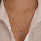 Handcrafted Labradorite Fan Pendant in Sterling Silver