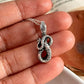 Elegant snake-shaped silver pendant for men and women