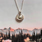 Boho Style Crescent Moon Fresh Water Pearl Silver Pendant