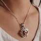 Om Aum Symbol Silver Pendant with Navratan Gemstones