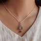 Silver pendant with Trishul Damru and Rudraksh design