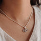 Charming evil eye small silver pendant featuring a delicate CZ gemstone