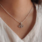 Elegant evil eye small CZ silver pendant with sparkling cubic zirconia