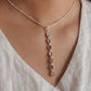 Simple and elegant green tourmaline pear pendant in silver